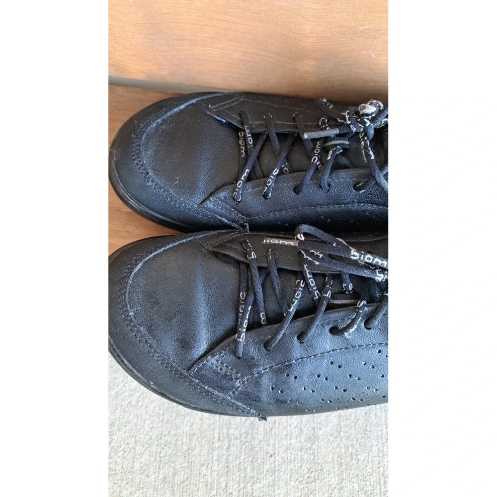 Ecco Biom Grip Mens Black Leather Comfort Shoes Sneakers EU 44 US 10 10.5 Low To
